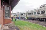 Re-boarding the train at Tremont Station